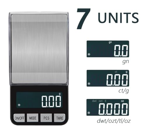 Báscula electrónica mini 0.01g precisión alta con cubierta miniatura 6