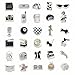61PCS Vintage Black and White Stickers,Y2K Aesthetic Stickers for Water Bottles Laptops Phone Scrapbooking
