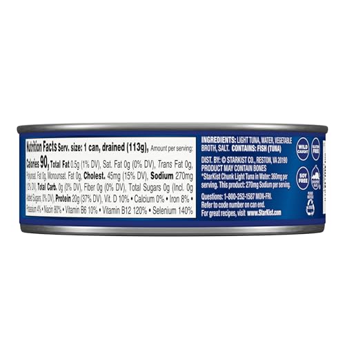 Image of StarKist 25% Less Sodium Chunk Light Tuna in Water - 5 oz Can (Pack of 24)