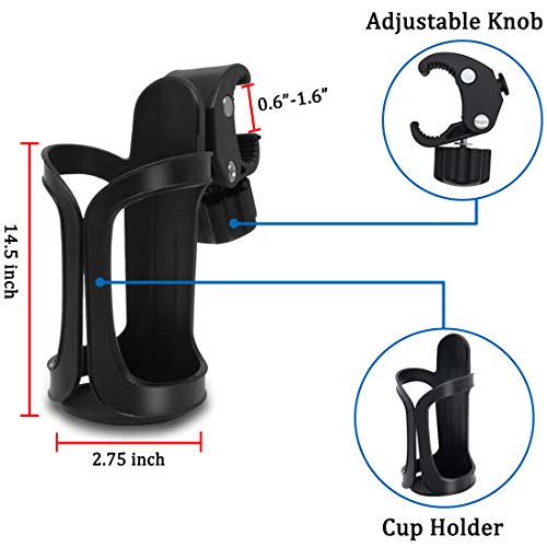 Boaton Marine Boat Rail Cup Holder, No Drilling Install Boat Drink Holder for Bimini Top Cover Or Pole, Pontoon Boat Accessories, Universal Can Holders for Pontoon Boat, Bass Boat, Jon Boat, Jet Ski - Image 3