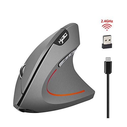 KinshopS T22 Wireless Mouse Ergonomic Optical 2.4G 800/1200/1600DPI Colorful Light Wrist Healing Vertical Mice for PC