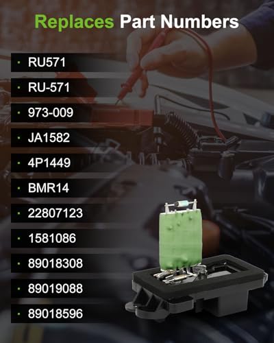 Image of SCITOO HVAC Blower Motor Resistor for 2002-2006 Cadillac Escalade /Escalade EXT /Avalanche 1500 /GMC Yukon /Yukon XL 1500 /2500,2001-2006 GMC Sierra 3500,2007 Sierra 3500 Classic /3500 HD RU-571