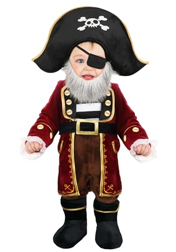 Disfraz de Capitán Pirata para Bebés 0-18 Meses miniatura 2