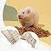 Leefasy Wooden Hamster Hideout Cave with Ladder Sturdy Irregular Shape for Small Pets Rodents Multipurpose 32x7x13cm Climbing Ramp