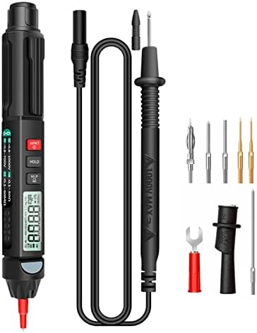 ANENG A3008 Pen Multimeter 6000 Counts Digital Multimeter Meter Tester with LCD Display Backlight Flashlight NCV Auto-Off Multiple Accessories for Voltage Current Resistance Capacitance Diode