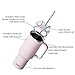 Ozbobo 40 oz Tumbler With Straw And Lid,Tumbler with Handle, Two in One BPA-Free Lid Ice Coffee Cup,100% Leak Proof Stainless steel insulated water bottle (Pink)