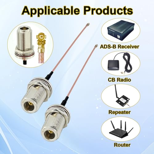 Cable coaxial U.FL a N hembra 6 pulgadas x5 miniatura 3