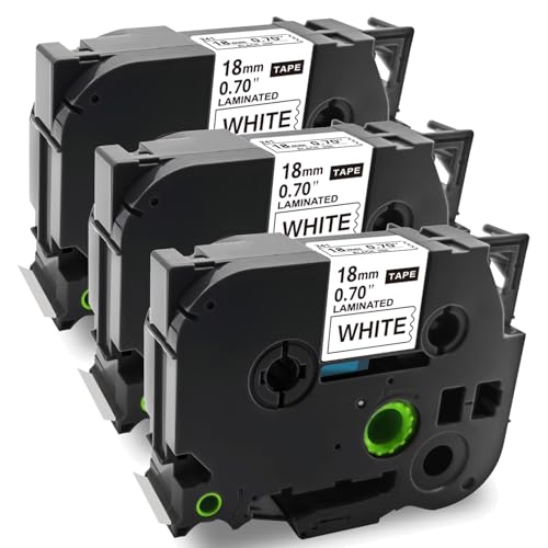 HeeMee Tze�e�[�v �݊��i �u���U�[�p 18mm���yTze-241�E���n�������E3�Z�b�g�z8m�� �s�[�^�b�`�e�[�v P-touch ���~�l�[�g�e�[�v �h�� ���S�� �����O�V�[�� �����p�i�iTze-241�E3�j