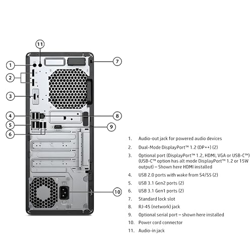 HP EliteDesk 800 G4 MT Mini Tower Business Computer PC, Intel Quad Core i7-8700 up to 4.60GHz, 32GB DDR4, 1TB SSD, Displayport, RJ-45, WiFi, Bluetooth, Windows 10 Pro (Renewed) - Image 5