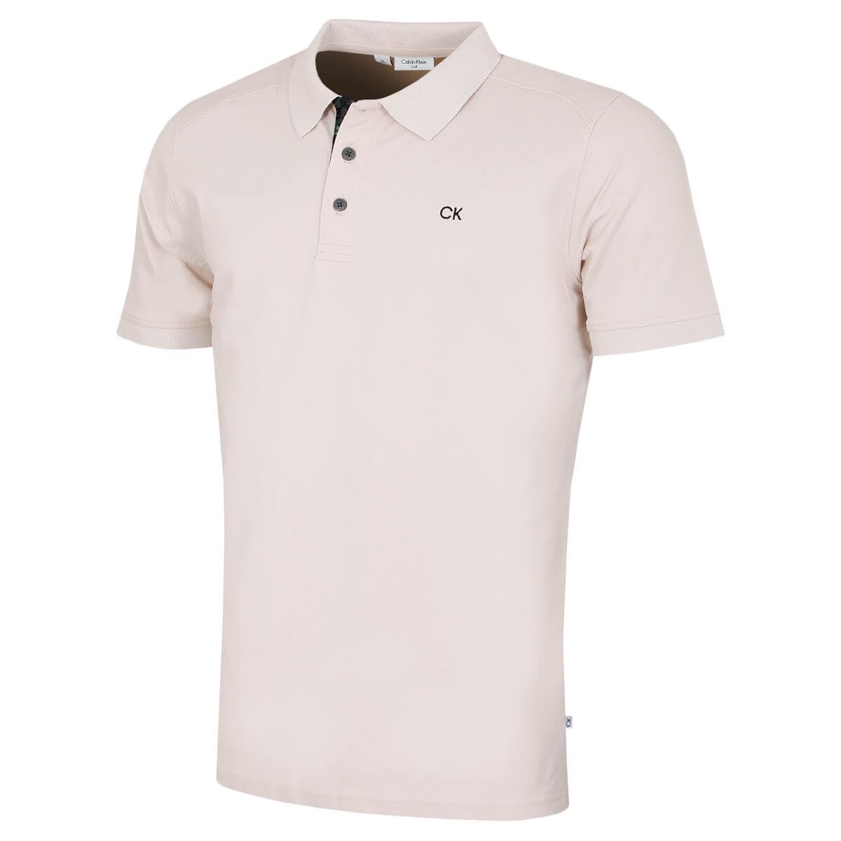Calvin Klein Mens Campus 3 Button Polo Shirt - Stone Camo - L