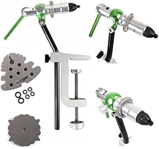 M MAXIMUMCATCH Maxcatch Rotary Fly Tying Vise Alloy Travel Vice (TVC Green Fly Vise)