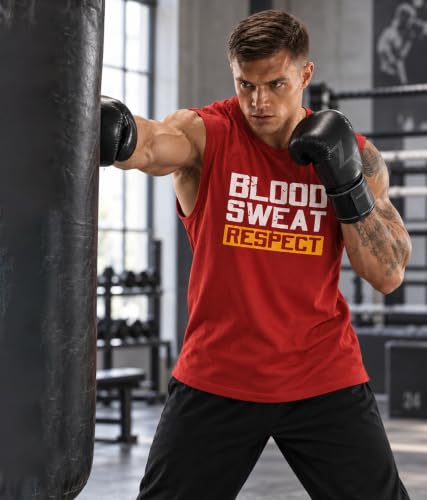 Image of SHODOX Men's 100% Cotton Tank Top | Round Neck Sleeveless Gym Vest | Loose Fit Casual Sportswear T-Shirt | Breathable & Lightweight Fitness Wear for Workout & Active Wear