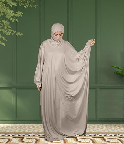 Image of Mehar Namazi Muslim Prayer Dress for Women |Modest Islamic Namaz Dress with Hijab | Soft Strechable Fabric Zunaira Farasha Namaz Outfit