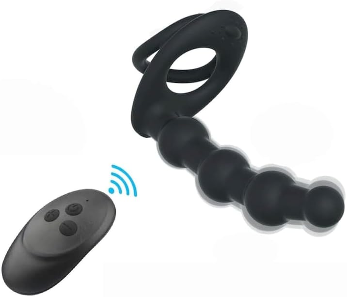 Generic HG11867 Vibrating Double Penetration Ring with remote control showing wireless signal