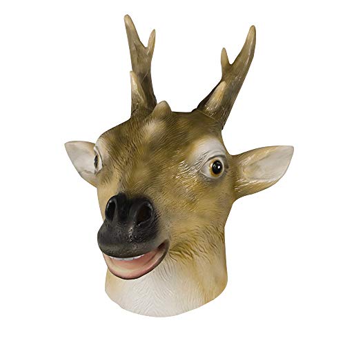Demi Sharky Halloween Novelty Cute Deer Mask Costume Animal Head Mask Cosplay Props