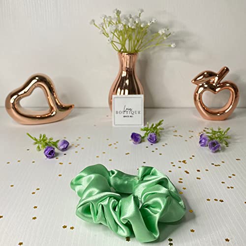 Scrunchie de Cetim - Coleção Candy Colors (Verde Menta)