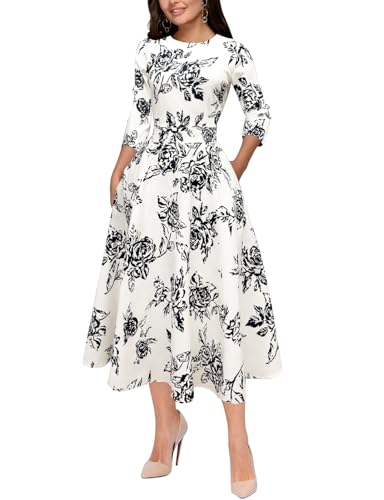 Image of Simple Flavor Women's Vintage Dress Sleeveless O-Neck Party Cocktail Dress