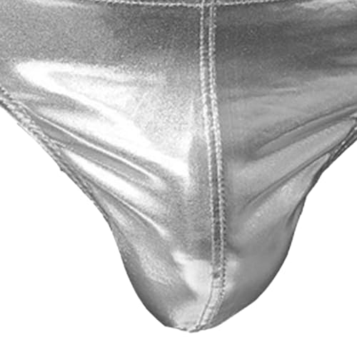 String de bain homme poche bombée bikini extensible stretch brillant - 4