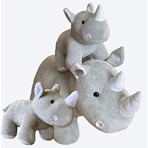 EH Exceptional Home Oh So Soft Mother Rhinoceros and Two Baby Rhinos Cover