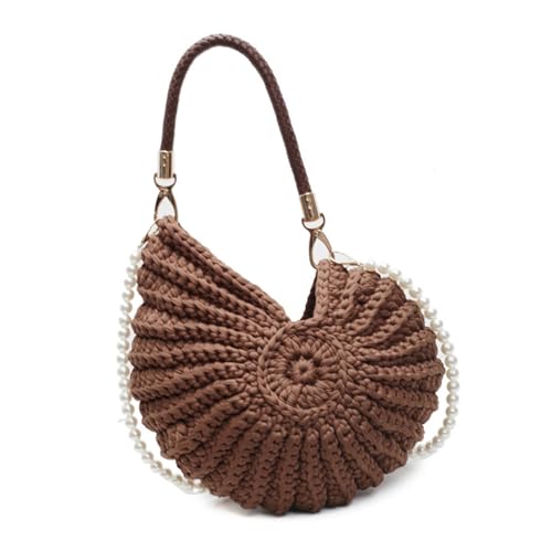 Women Shoulder Bag Stylish Crossbody Bag Handwoven Handbag Top Handle Conch Messengers Seashells Handwoven Shoulder For Women