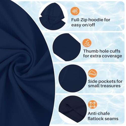 Maillot de bain à manches longues garçons Hotfiary UPF 50+ - 4