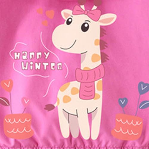 Girls Animal Print Jacket Hooded Zipper Long Sleeve Outerwear 𝗖artoon 𝗪aterproof Coat for Toddler Baby Girls2