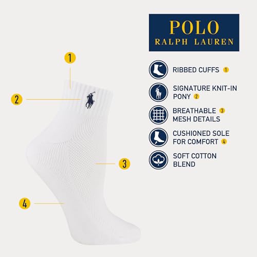 POLO RALPH LAUREN Womens 3PK Monogram Low-Cut Socks4