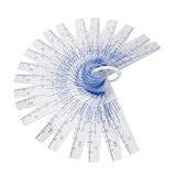 Alide Fühlerlehre aus Kunststoff, 25-in-1-Dickenmessgerät, 0,05–3 mm, für Spaltmessung, Präzisionstechnik-Anwendungen