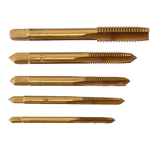 ZILMAKO 5pcs/set M3 M4 M5 M6 M8 HSS Machine Hand Screw Thread Tapper Metric Plug Taps Set for Hand Tool Parts