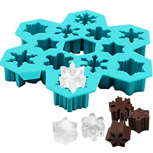 Maytop Molde De Chocolate Suave con Forma De Copo De Nieve, Bandeja De Hielo, Molde De Gelatina, Molde De Silicona De Grado Alimenticio Reutilizable con 12 Celdas Cover