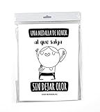 medalla honor cayetano martinez Tamaño: 29 x 22 cm Vinilo de Baño - Una medalla de honor al que salga sin dejar olor