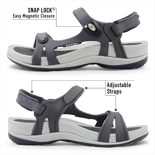 Image of SIGNATURE Arch Support Womens Sandals Comfortable Walking. Everyday Comfy Sandals Women Wear for Beach, Travel, Water, Outdoor, Hiking. Women Footwear.