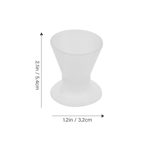 Miniatura 3 de Healifty Juego de tazas de mezcla de silicona para laboratorio dental, juego de tazas de mezcla de goma para resina epoxi, mini autocoagulación