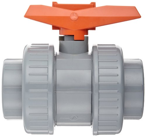 GF Piping Systems 163375004 CPVC TRUE Union Ball Valve, Two Piece, PTFE Seat, EPDM Seal, 1