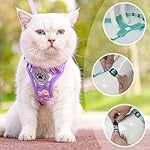 BEAUTYZOO Cat Harness and Leash Set for Walking Escape Proof, Neck Release Adjustable Harness for Kitten Puppy Small Medium Large Cats, Soft Cute Easy Control Small Cat Harness for Cats Boy and Girls - Image 2