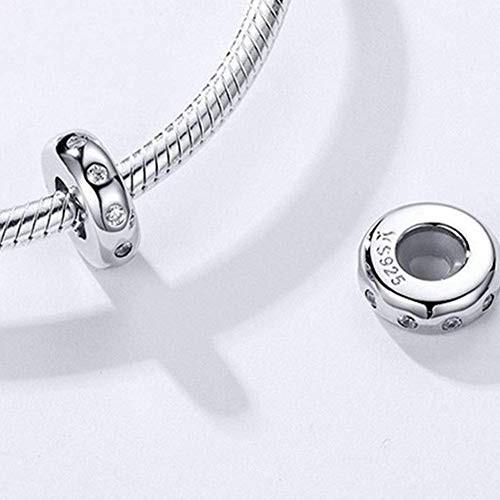 Image of Anniversary Christmas Charms Clip Charm Stoppers Beads Original 925 Sterling Silver Stars Flower Crystal Spacer Bead for Bracelet Charm