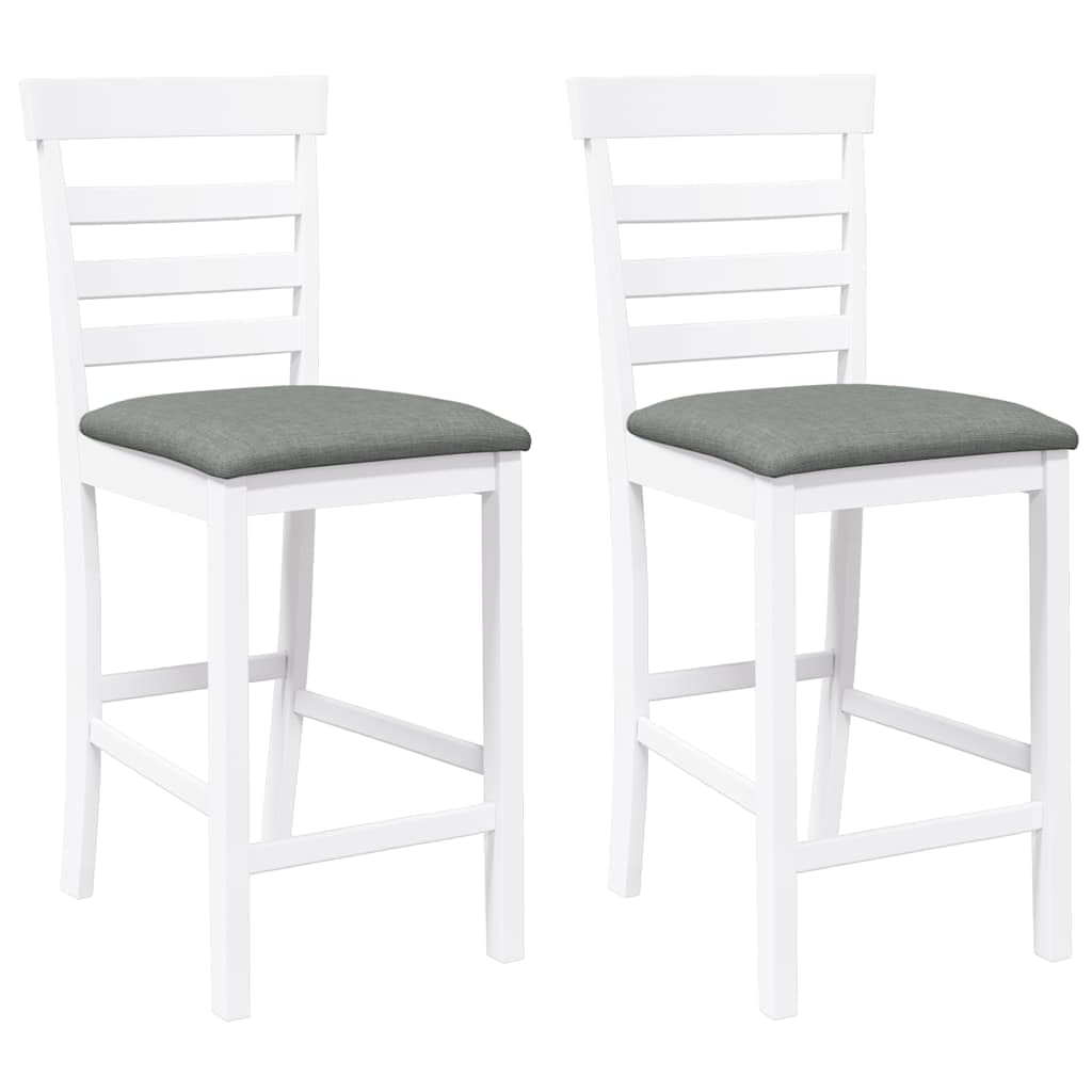 Tabourets de bar en bois massif lot de 2 chaises de comptoir design ergonomique