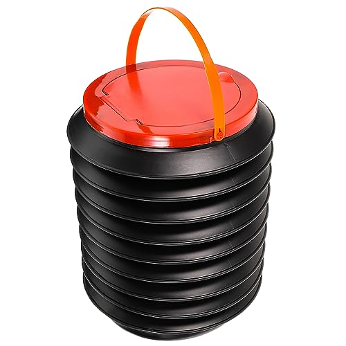 INOOMP Multifunctional Folding Bucket, Trash Can Camping,Portable High Capacity of 4L Item Collection Container Garbage Bin for Outdoor Travelling Fishing Picnic