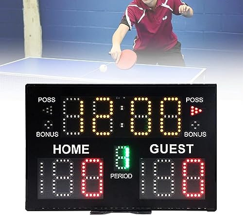 Marcador electrónico portátil para baloncesto con mando miniatura 1