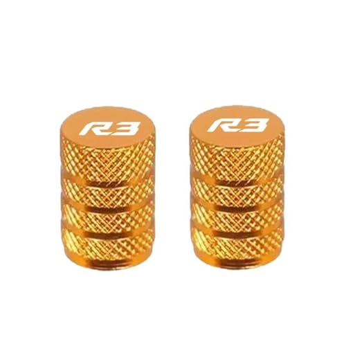Bouchons de valve pour Yamaha YZF R3 2015-2020 pneu de moto universels en aluminium couleur or