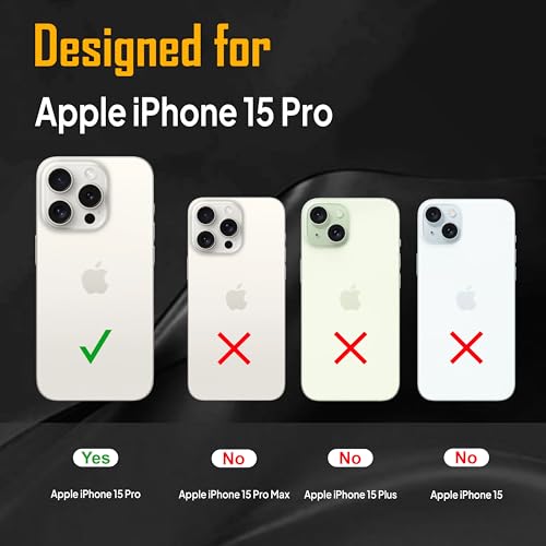 Image of Zapcase Back Case for iPhone 15 Pro | Slim Lifetime Anti-Yellow Crystal-Clear Cover with Elevated Camera Protection & MagSafe Compatibility | Premium German Polycarbonate | Shockproof | Clear