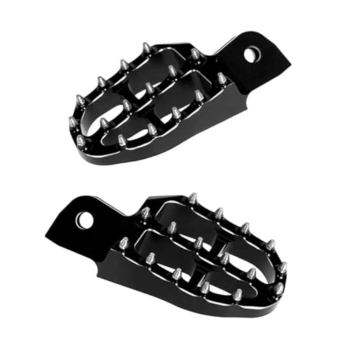 3D Spiked Front Footrest Off-Road Fußrasten für HONDA MONKEY 125 GROM MSX 125 (Schwarz)
