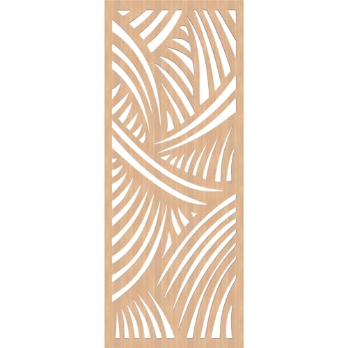 Image of 13 3 /8 inchW x 34 3 /8 inchH x 1 /4 inchT Chester Decorative Fretwork Wood Wall Panels, Hickory