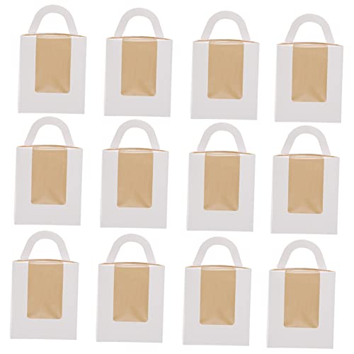 Ciieeo Tall Cake Boxes 50pcs Bulk Paper Bakery Boxes with Window for Desserts Parties Wedding Birthday