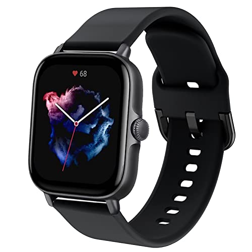 Issinlky Amazfit GTS 3 bracelet, 20mm silicone bracelet pour Amazfit GTS / GTR 42 mm / GTS 2 / GTS 2e / GTS 2 Mini / Bip S Lite / Bip U / Galaxy Watch 4 / Galaxy watch 4 Classic / Huawei GT 2 42 mm Cover