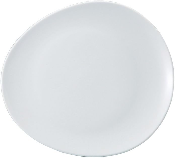 Narumi 41031-5724 Patia Plate, 7.1 inches (18 cm), White, Stylish, Simple, Flat Plate, Microwave, Dishwasher Safe