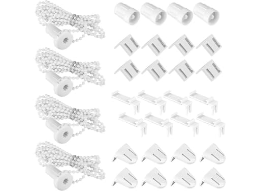 Anlising Repuestos para Estores Enrollables, 4 Sets Mecanismo Estor Enrollable, 17MM Kit de Repuesto para Persianas, para Persianas, Persianas Enrollables (Blanco)