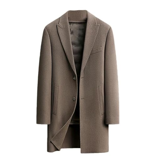 Trench en laine manteau hiver homme chaud doublure duvet amovible