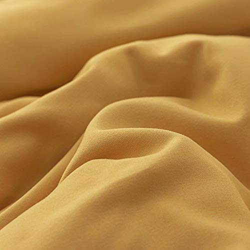 Cottonight Mustard Yellow Comforter Sets King Solid Dark Yellow Bedding Set King Size Cozy Breathable Blanket Quilts Lightweight Modern Inner Fill Comforter Comfy #TOP5