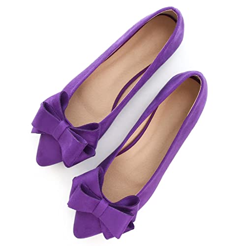 Chaussures plates en violet foncé TN TANGNEST bout pointu chic 38.5
